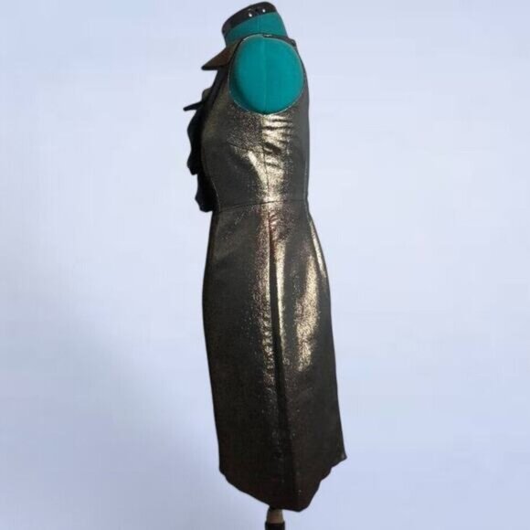 Kate‎ Spade Gold Shimmer Cocktail Dress - Size 00 - Picture 2 of 11